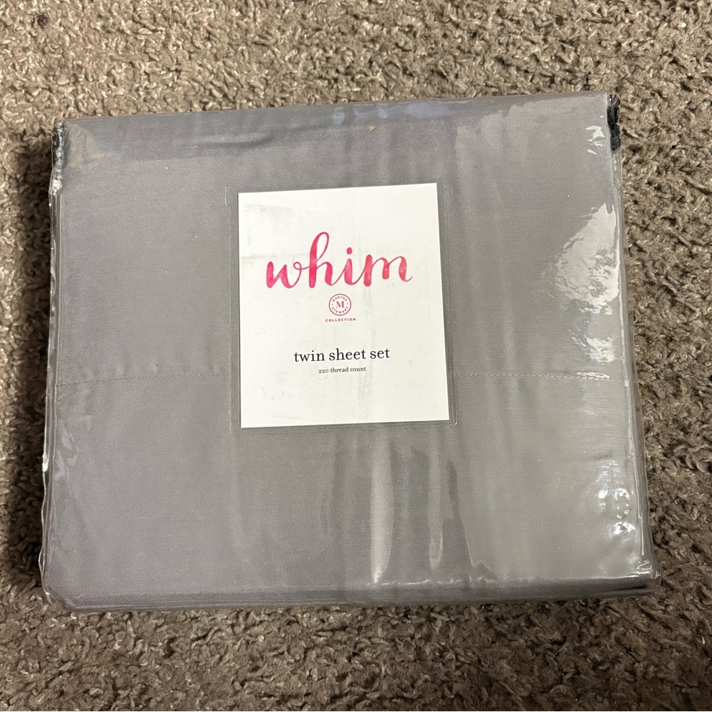 Whim Twin Sheet Set (Grey New)